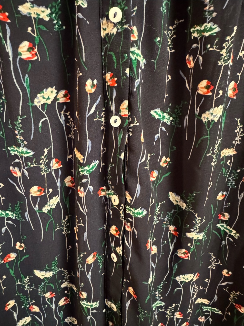 Roolee Navy Floral Maxi Dress with Puff Sleeves - Picture 7 of 11